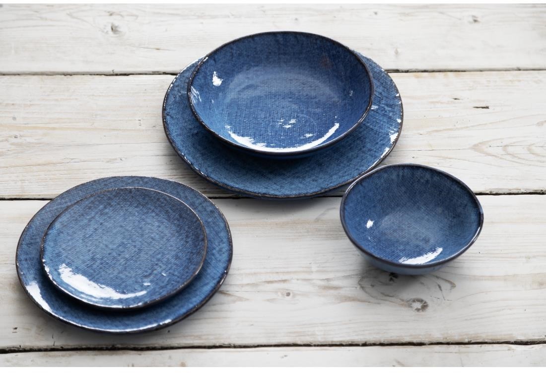  Olympia Assiettes plates Denim Blue 285 mm (lot de 4) 