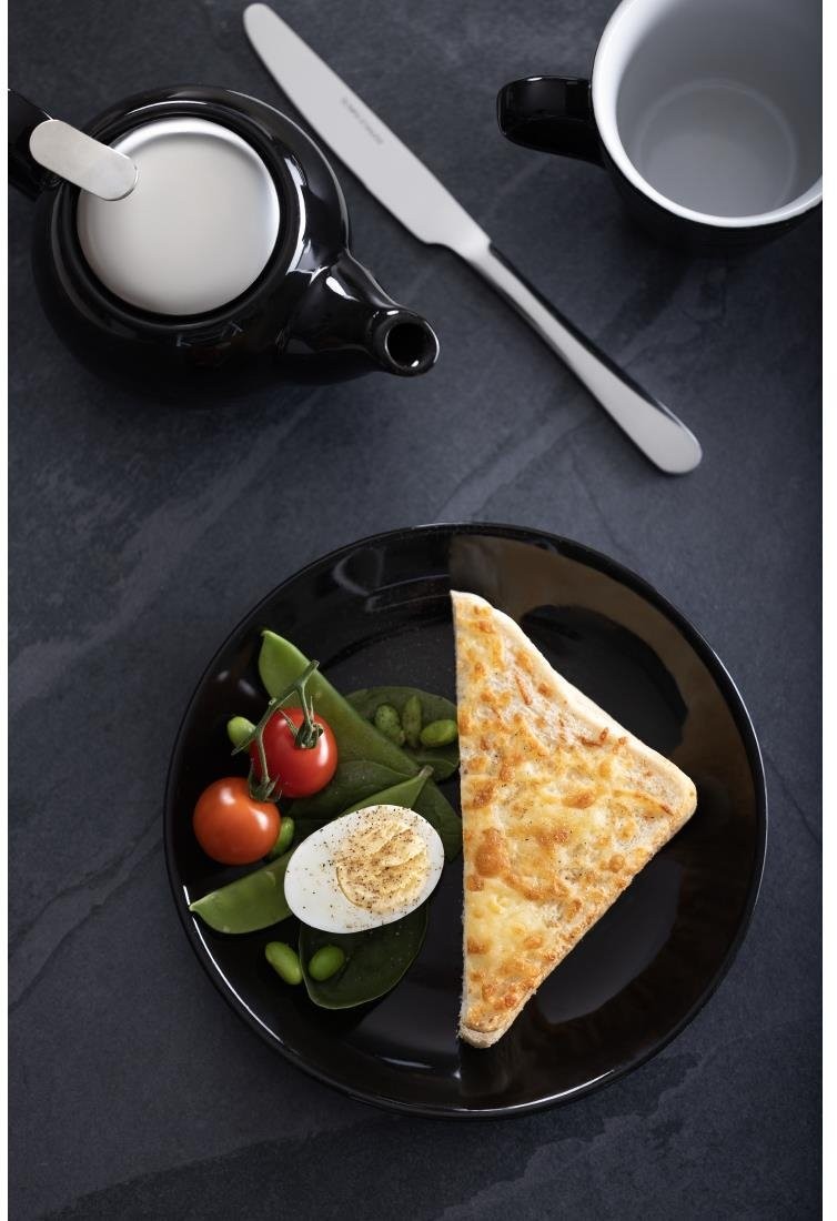  Olympia Assiettes creuses Caf&eacute; noires 205mm (lot de 12) 