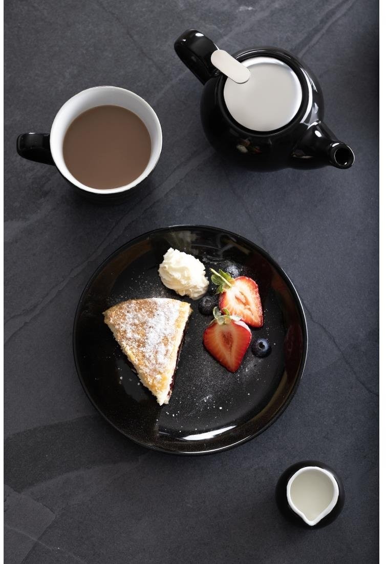  Olympia Assiettes creuses Caf&eacute; noires 205mm (lot de 12) 