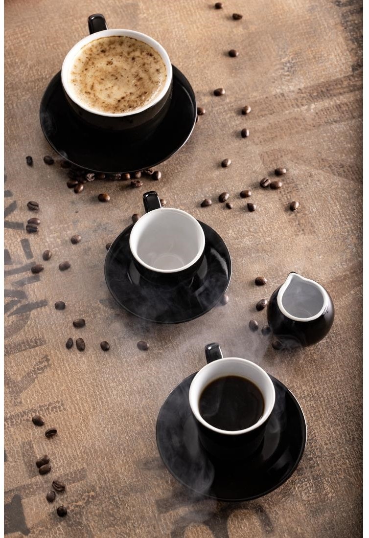  Olympia Soucoupes expresso Caf&eacute; noires 116mm (lot de 12) 