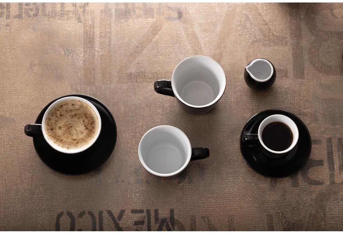  Olympia Soucoupes expresso Caf&eacute; noires 116mm (lot de 12) 