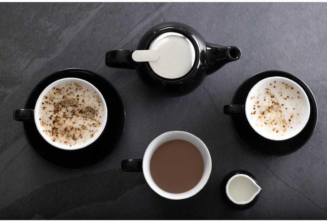  Olympia Soucoupes expresso Caf&eacute; noires 116mm (lot de 12) 