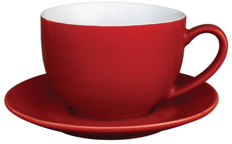  Olympia Tasse cappuccino rouge 340ml 