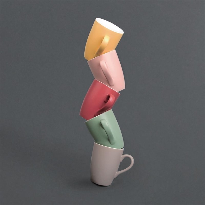  Olympia Mug pastel mat en porcelaine gris 320ml 