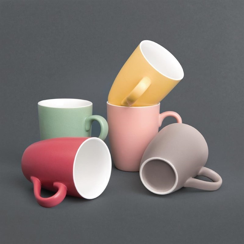  Olympia Mug pastel mat en porcelaine rouge 320ml 