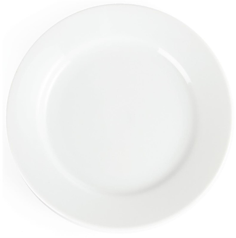  Olympia Assiettes &agrave; bord large blanches 165mm 