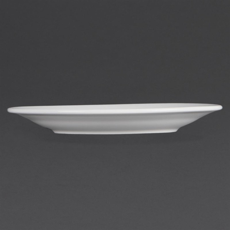  Olympia Assiettes &agrave; bord large blanches 165mm 