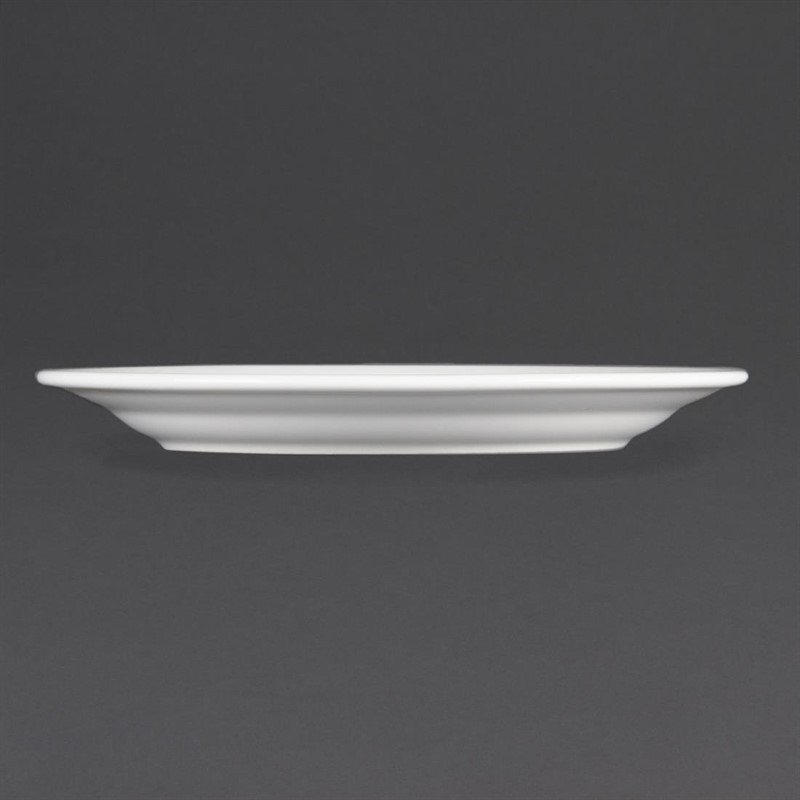  Olympia Assiettes &agrave; bord large blanches 230mm 