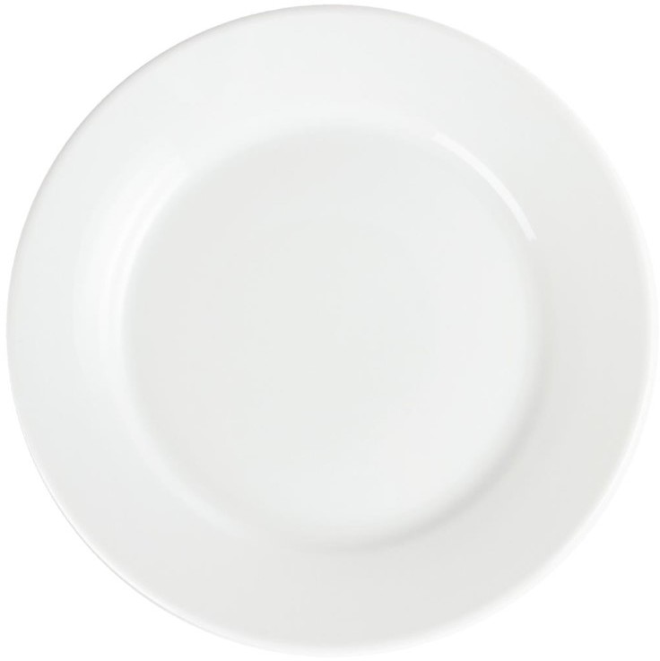  Olympia Assiettes &agrave; bord large blanches 250mm 