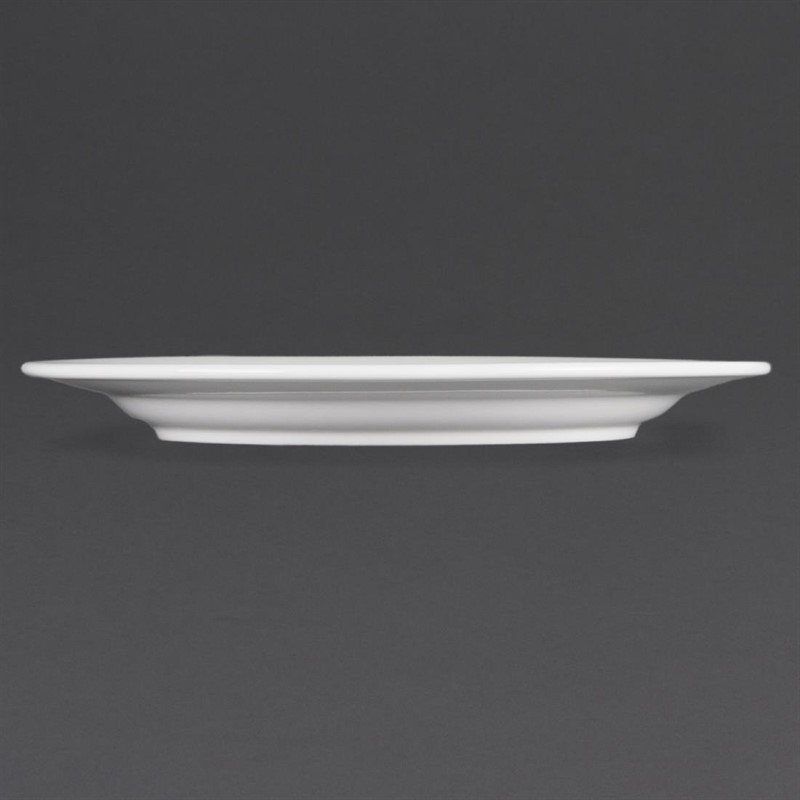  Olympia Assiettes &agrave; bord large blanches 280mm 