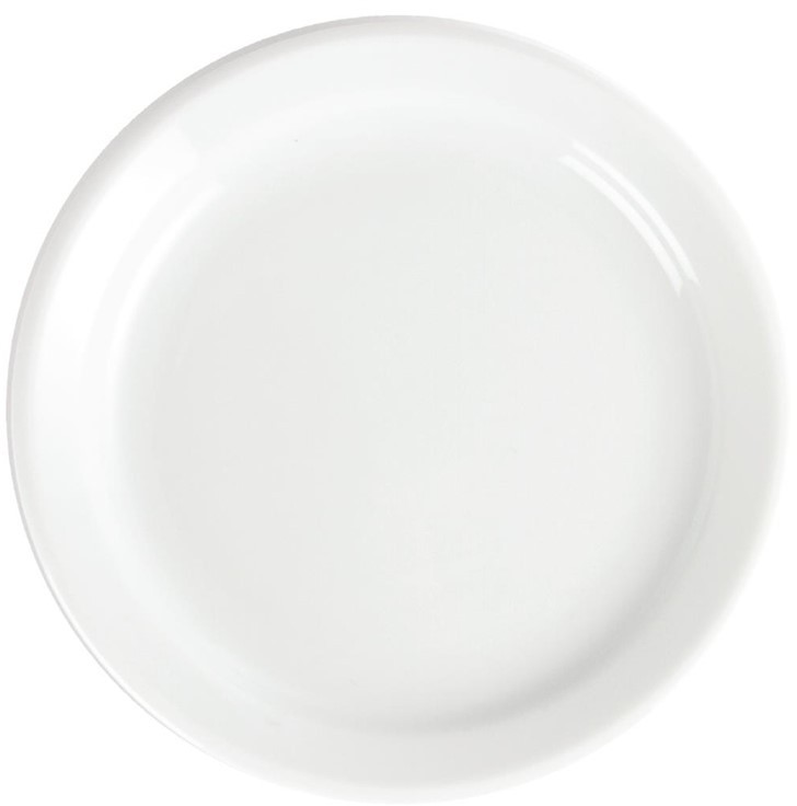  Olympia Assiettes &agrave; bord &eacute;troit blanches 180mm 