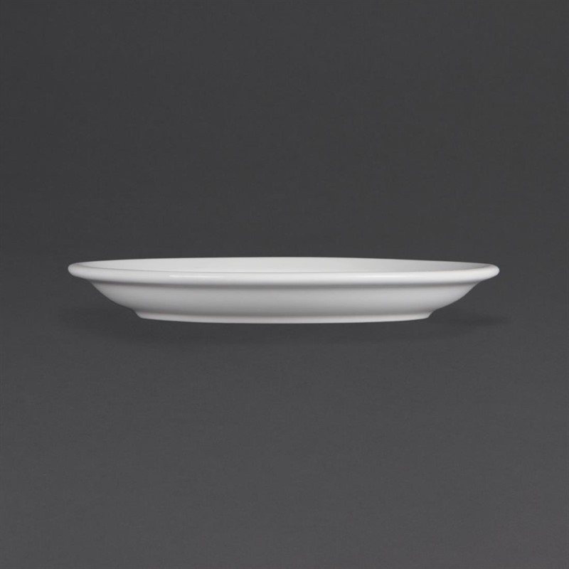  Olympia Assiettes &agrave; bord &eacute;troit blanches 180mm 