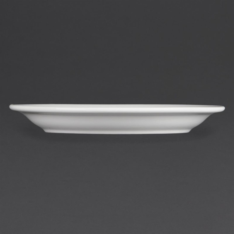  Olympia Assiettes &agrave; bord &eacute;troit blanches 202mm 