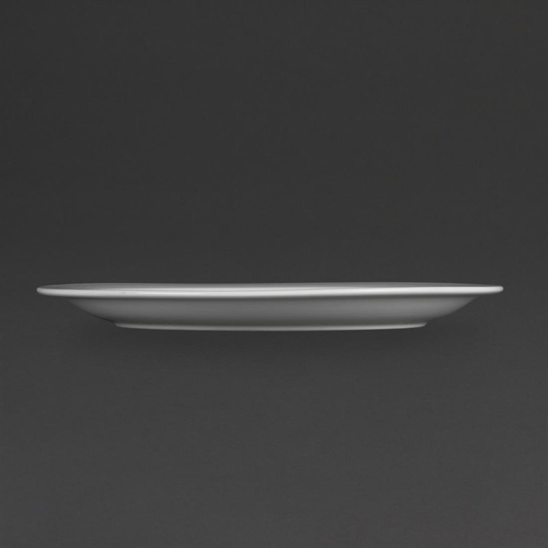  Olympia Assiettes &agrave; bord &eacute;troit blanches 280mm 