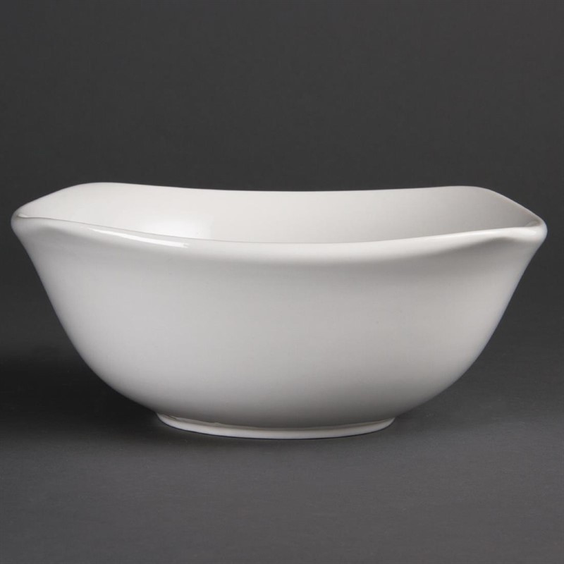  Olympia Bols carr&eacute;s &agrave; bords ondul&eacute;s blancs 220mm 