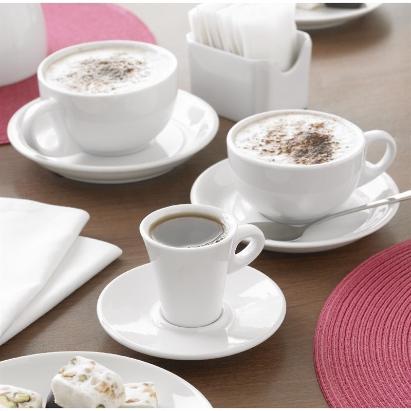  Olympia Soucoupes pour tasses &agrave; espresso blanches Olympia 
