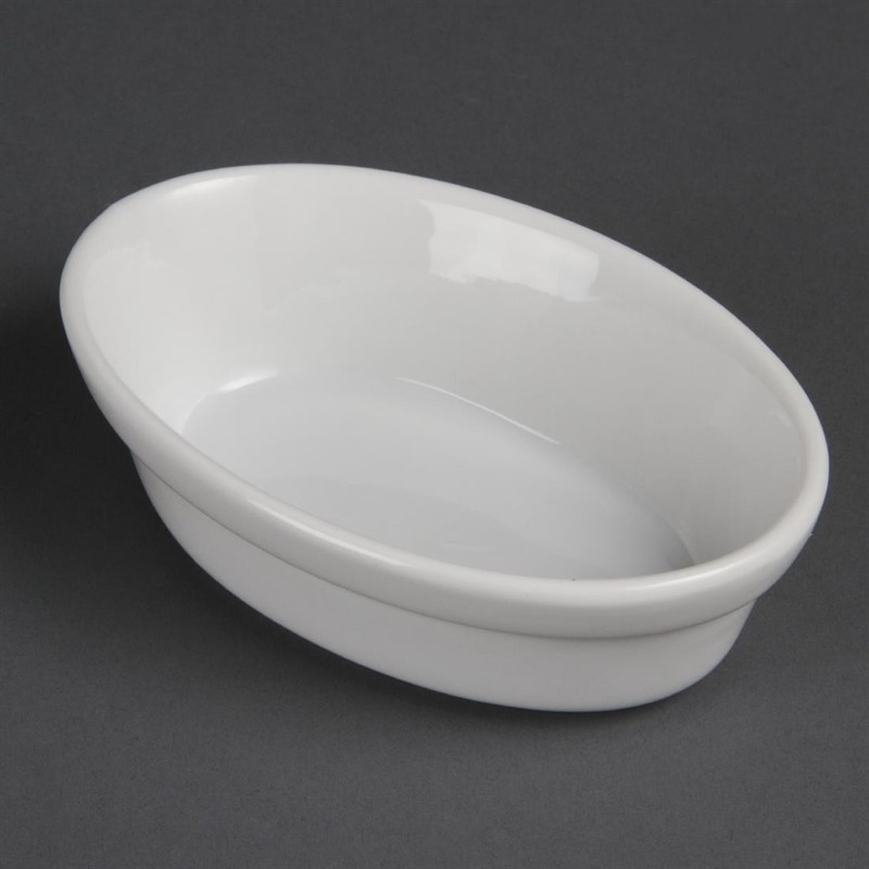  Olympia Plats &agrave; gratin ovales blancs 145 x 104mm 