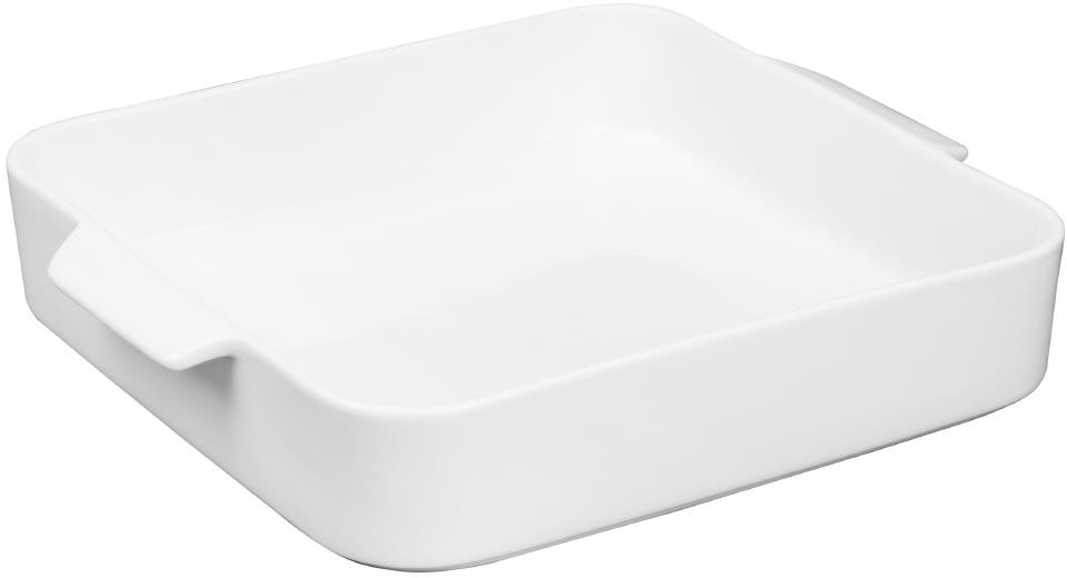  Olympia Plats &agrave; four carr&eacute;s avec poign&eacute;es Whiteware 260x225x50mm (lot de 2) 