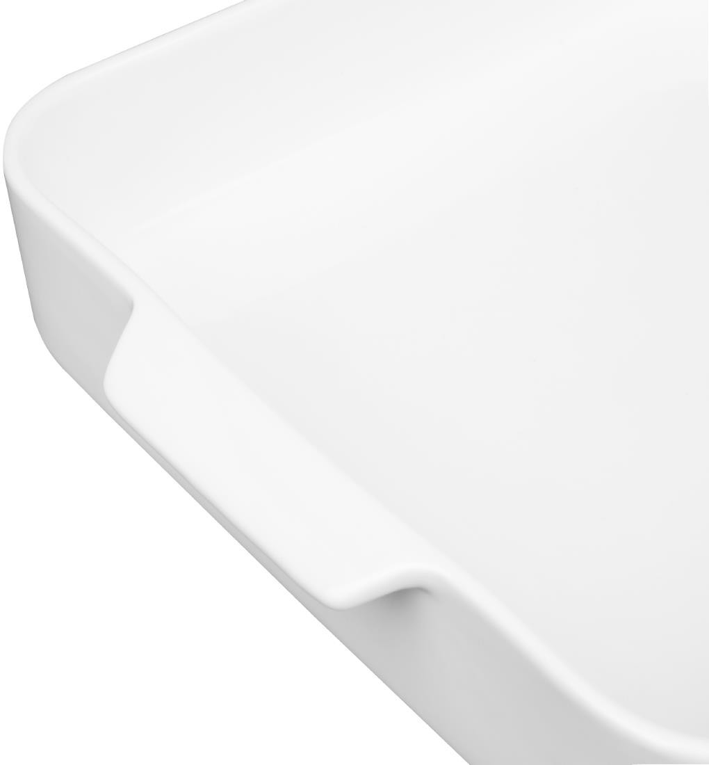  Olympia Plats &agrave; four carr&eacute;s avec poign&eacute;es Whiteware 260x225x50mm (lot de 2) 
