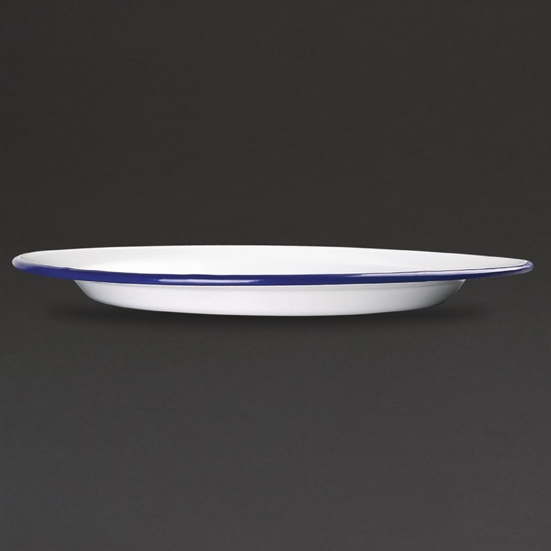  Olympia Assiette plate en acier &eacute;maill&eacute; 300mm lot de 6 