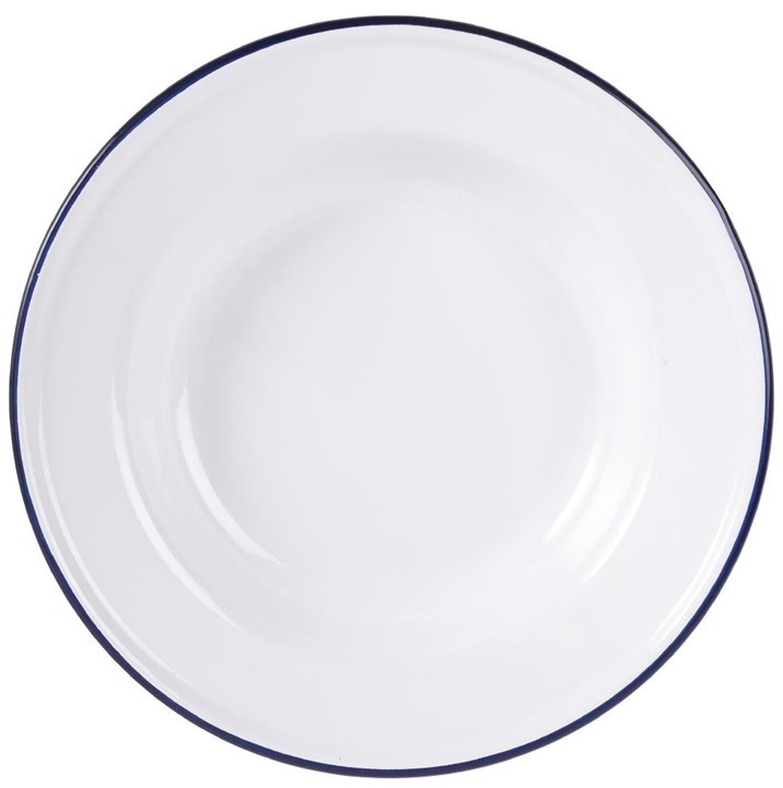  Olympia Assiette creuse en acier &eacute;maill&eacute; 245mm lot de 6 