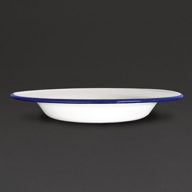  Olympia Assiette creuse en acier &eacute;maill&eacute; 245mm lot de 6 