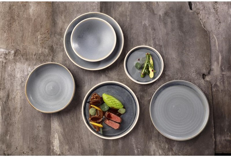  Olympia Assiettes plates granit bleu Canvas 26,5 cm 