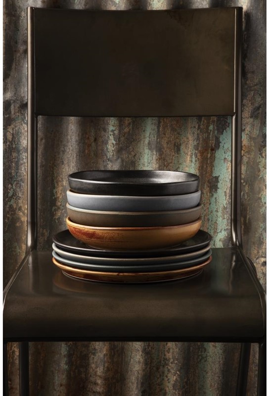 Olympia Assiettes creuses calottes bleu granit Canvas 23 cm 