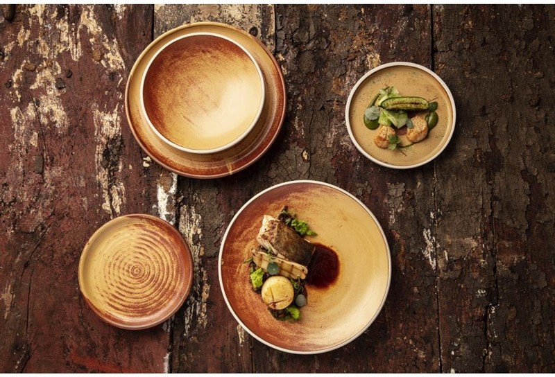  Olympia Assiettes plates terre de sienne Canvas 18 cm 