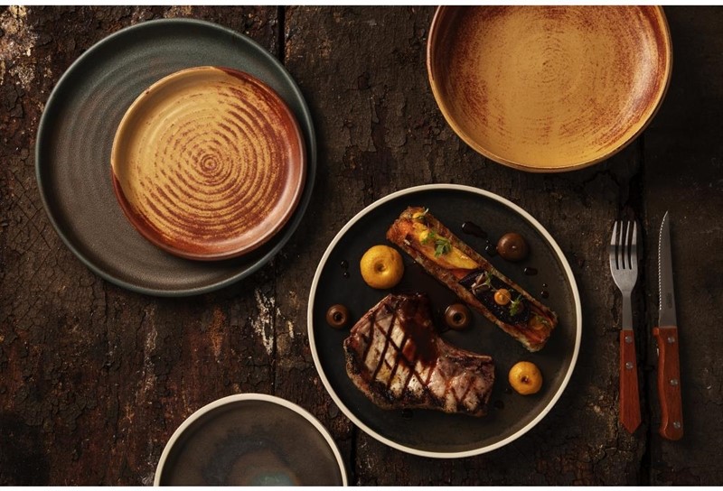  Olympia Assiettes plates terre de sienne Canvas 18 cm 