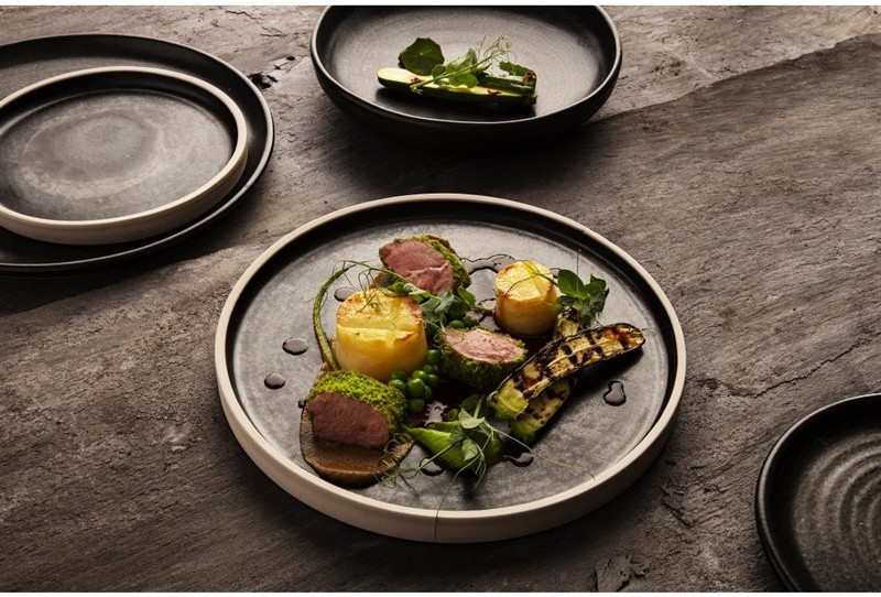  Olympia Assiettes plates noir mat  Canvas 26,5 cm 