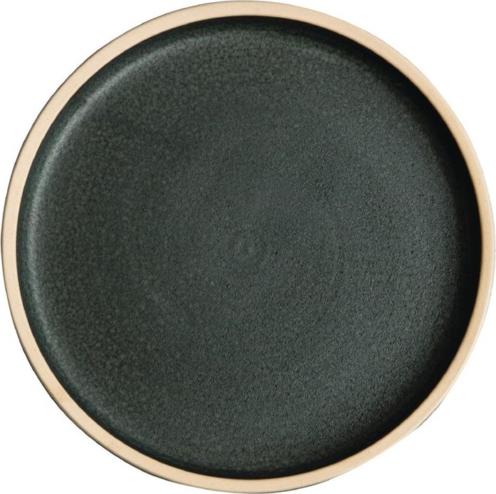  Olympia Assiettes plates bord droit vert bronze Canvas 18 cm 