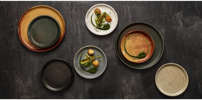  Olympia Assiettes plates vert bronze Canvas 26,5 cm 
