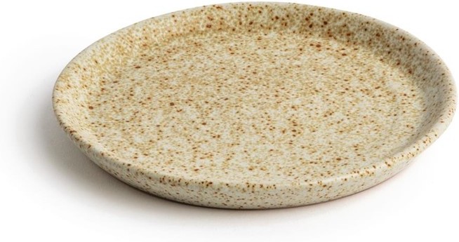 Olympia Assiettes plates beige mouchet&eacute; Canvas 18 cm 