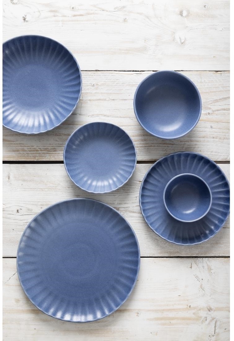  Olympia Assiettes calottes Corallite bleues 220mm (lot de 6) 