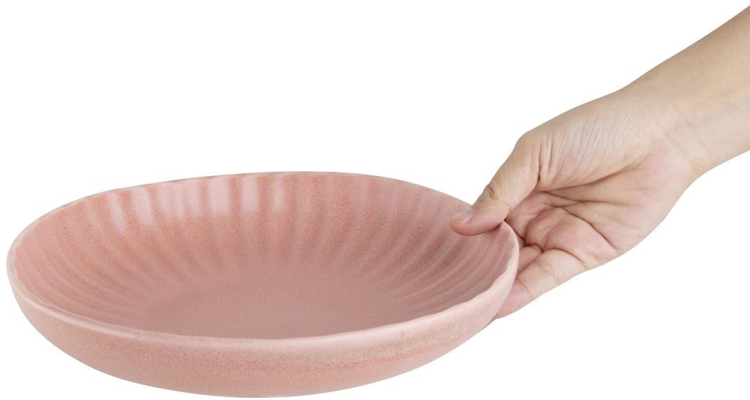  Olympia Assiettes calottes Corallite p&ecirc;che 220x50mm (lot de 6) 