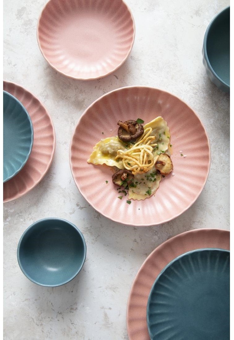  Olympia Assiettes calottes Corallite p&ecirc;che 160x40mm (lot de 6) 