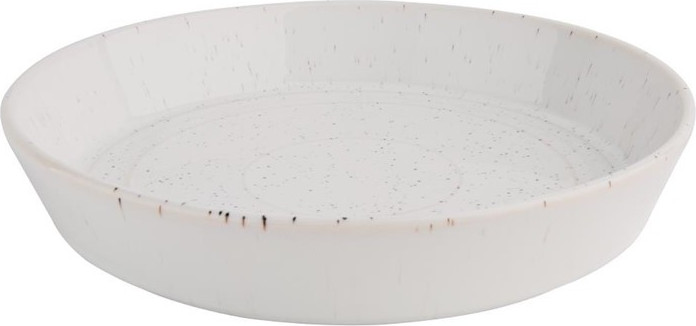  Olympia Bols plats ronds mouchet&eacute;s blancs Cavolo 220mm (lot de 4) 