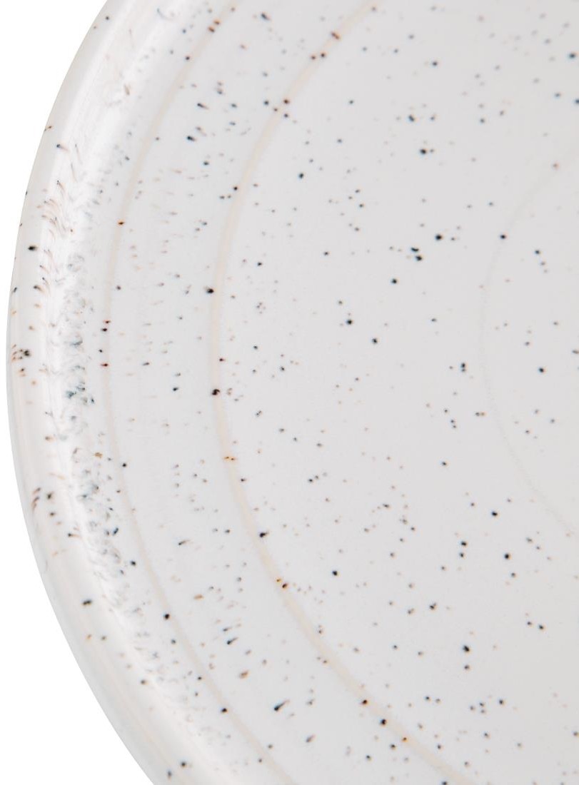  Olympia Assiettes plates rondes Cavolo blanc mouchet&eacute; 180mm (lot de 6) 