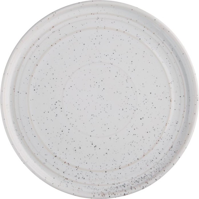  Olympia Assiettes plates rondes Cavolo blanc mouchet&eacute; 220mm (lot de 6) 