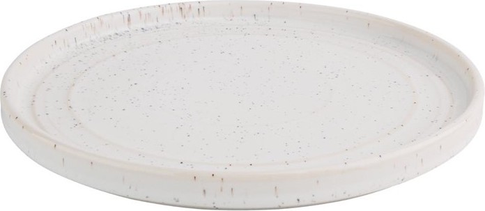  Olympia Assiettes plates rondes Cavolo blanc mouchet&eacute; 220mm (lot de 6) 