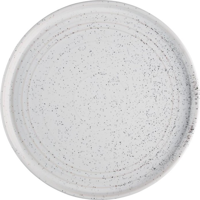  Olympia Assiettes plates rondes Cavolo blanc mouchet&eacute; 270mm (lot de 4) 
