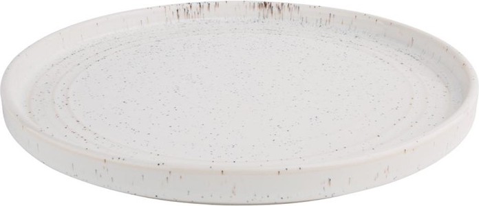  Olympia Assiettes plates rondes Cavolo blanc mouchet&eacute; 270mm (lot de 4) 