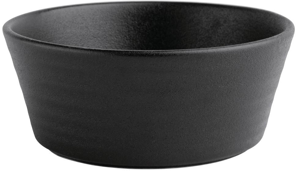  Olympia Bols plats ronds textur&eacute;s noirs Cavolo 143mm (lot de 6) 