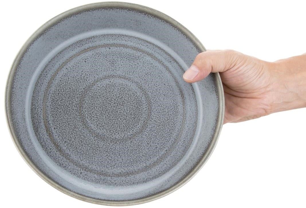  Olympia Bols plats ronds anthracite Cavolo 220mm (lot de 4) 
