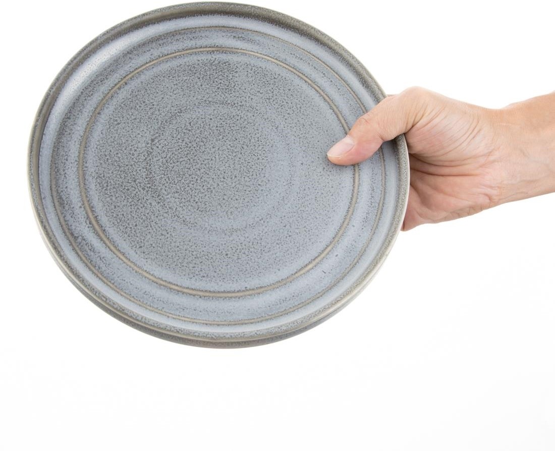 Olympia Assiettes plates rondes Cavolo anthracite 220mm (lot de 4) 