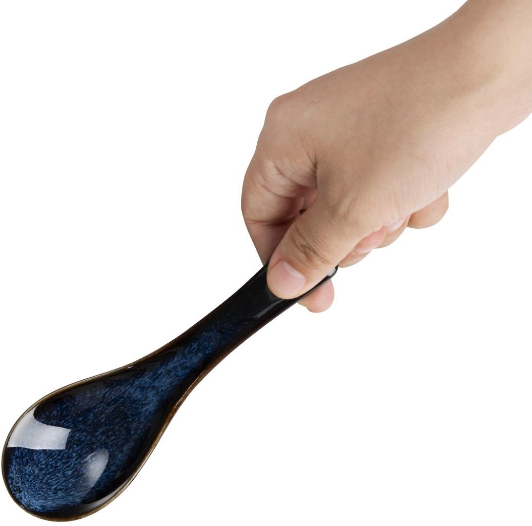  Olympia Cuill&egrave;res &agrave; soupe Luna bleu nuit (lot de 12) 
