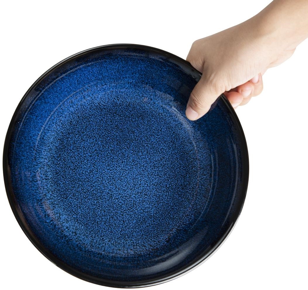  Olympia Bols plats Luna bleu nuit 210 mm (lot de 4) 