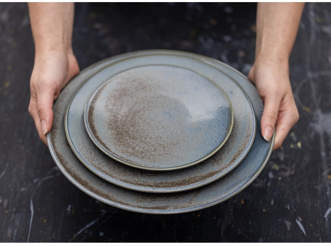  Olympia Assiettes plates Ember Blue 275mm (lot de 4) 