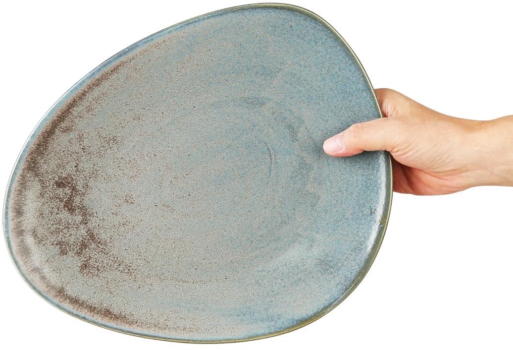  Olympia Assiettes triangulaires Ember Blue 308mm (lot de 4) 